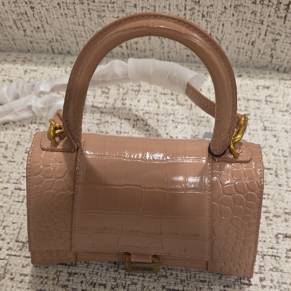 Balenciaga Tan Croc-Embossed Mini Bag - Picture 15 of 16